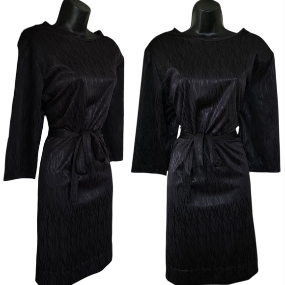 Anthony Richards Dresses & Skirts - ☆Anthony Richards Black Printed Long Sleeve Belted Dress☆